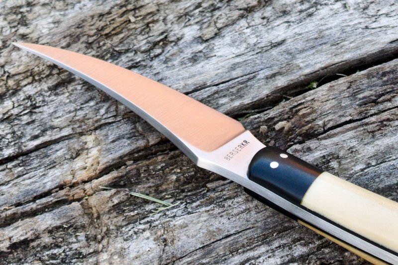 Small O1 knife with antler and Micarta scales